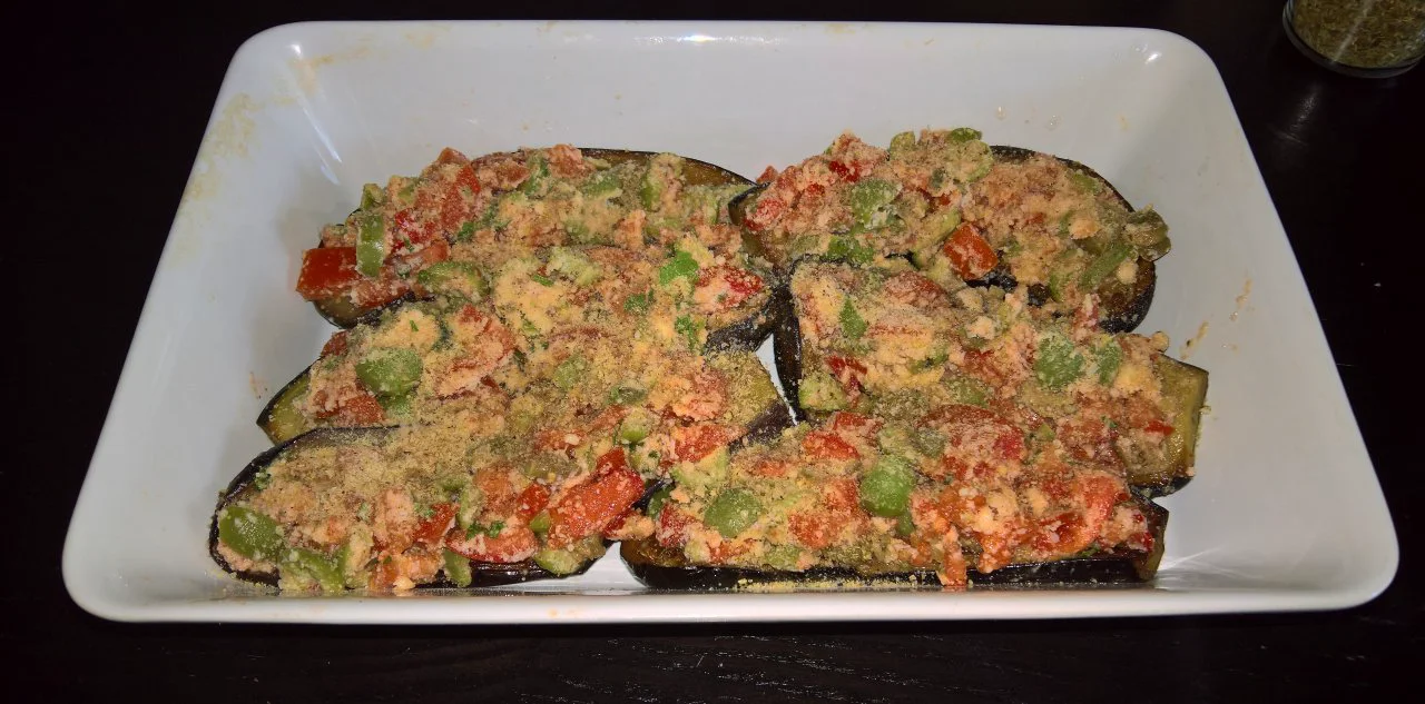 Melanzane ripiene dolce metà
